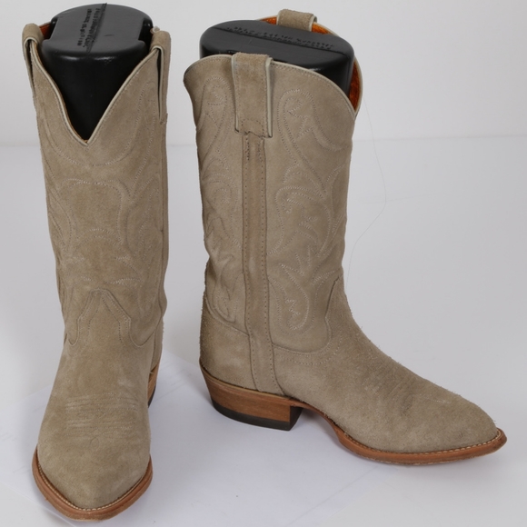 frye suede cowboy boots